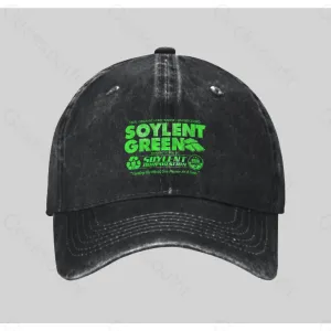 100% Organic Soylent Green Washed Vintage Baseball Cap
