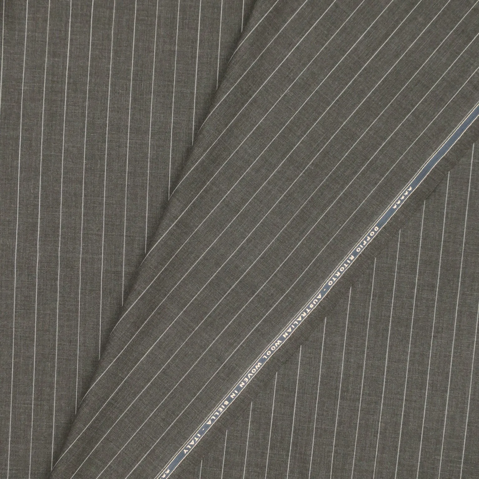 Brown and Beige Striped Doppio Ritorto Australian Wool Suiting Fabric