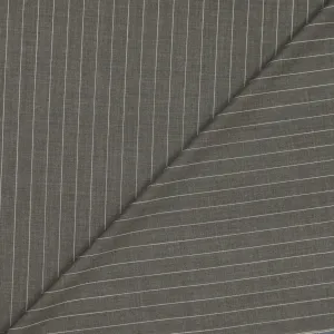 Brown and Beige Striped Doppio Ritorto Australian Wool Suiting Fabric