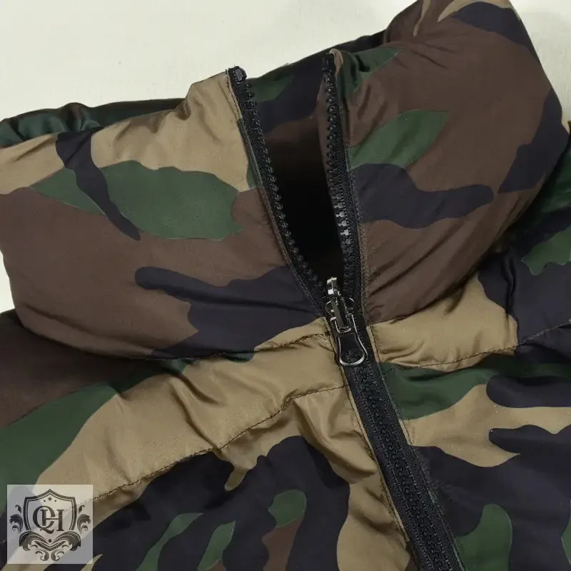 Camo Print Sleeveless Padded Vest