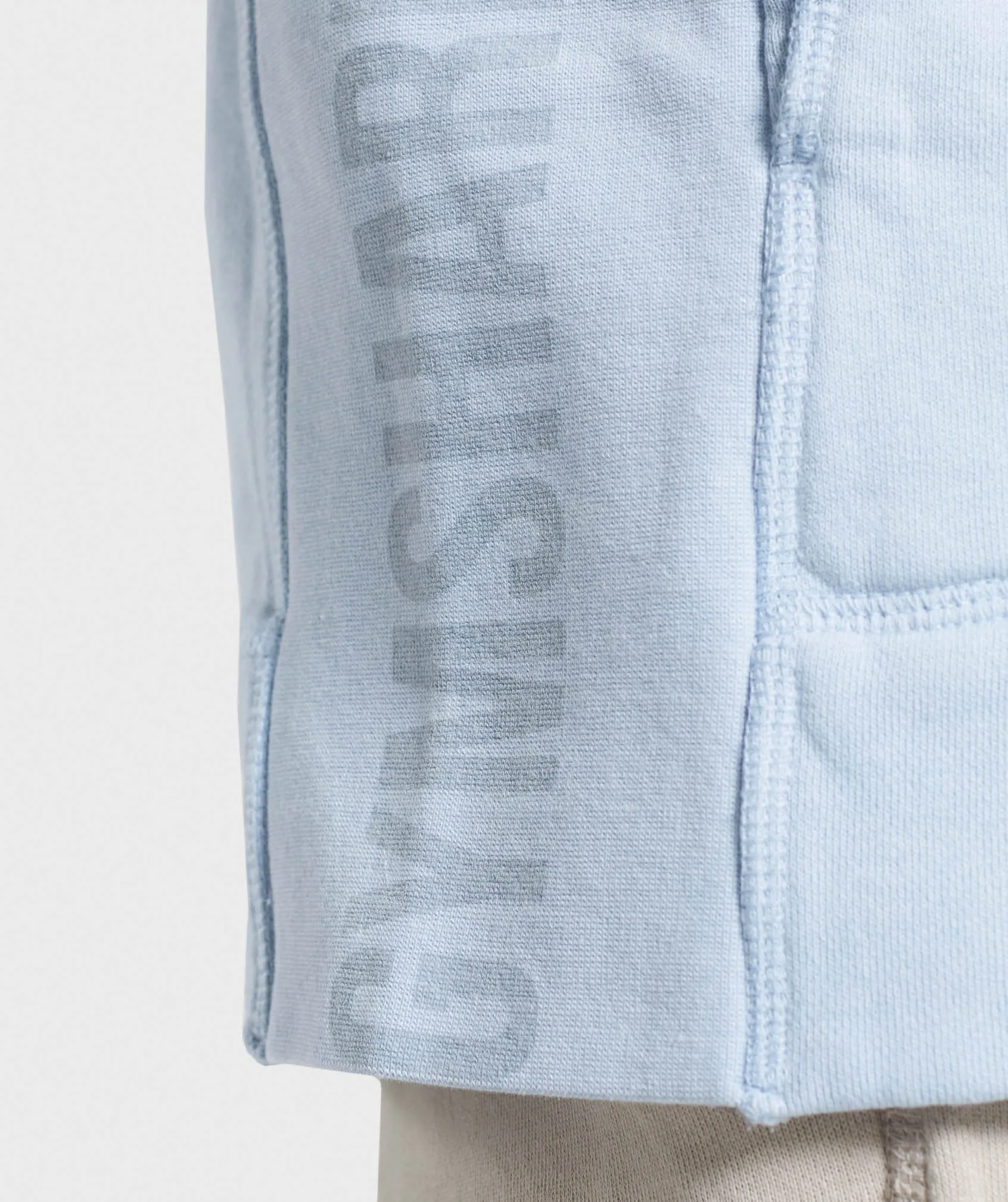 Gymshark Laundered Sleeveless Hoodie - Light Blue