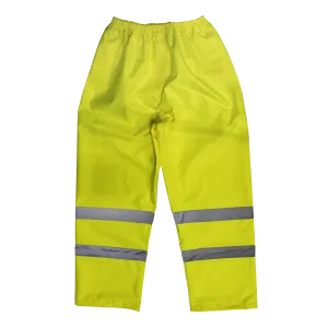 Hi-Vis Yellow Waterproof Trousers - Large